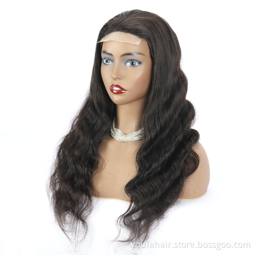 10A Body Wave Pre Plucked Wig 100% Human Hair Wig 40 Inch High Quality Indian Virgin Hair Lace Front Long Wig